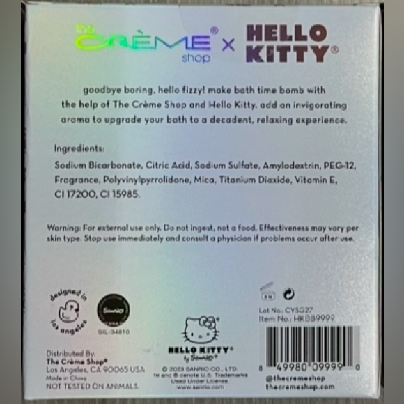 ✨The Crème Shop x Hello Kitty Hello Fizzy! Aromatherapy Bath Bomb Coco Rose✨ - Picture 6 of 6